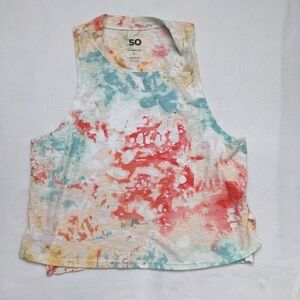 SO Multicolor Tie-Dye Muscle Tee